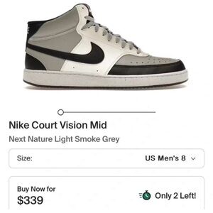 NIKE Black and Gray High-Top Sneakers $335.00